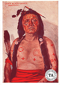 Postcard showing Arapahoe Chief Black Coyote.