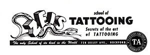 Milton Zeis Tattoo School Letterhead